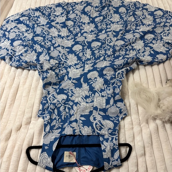 Umgee Blue and white  Floral Midi Dress- NWT - Picture 7 of 7